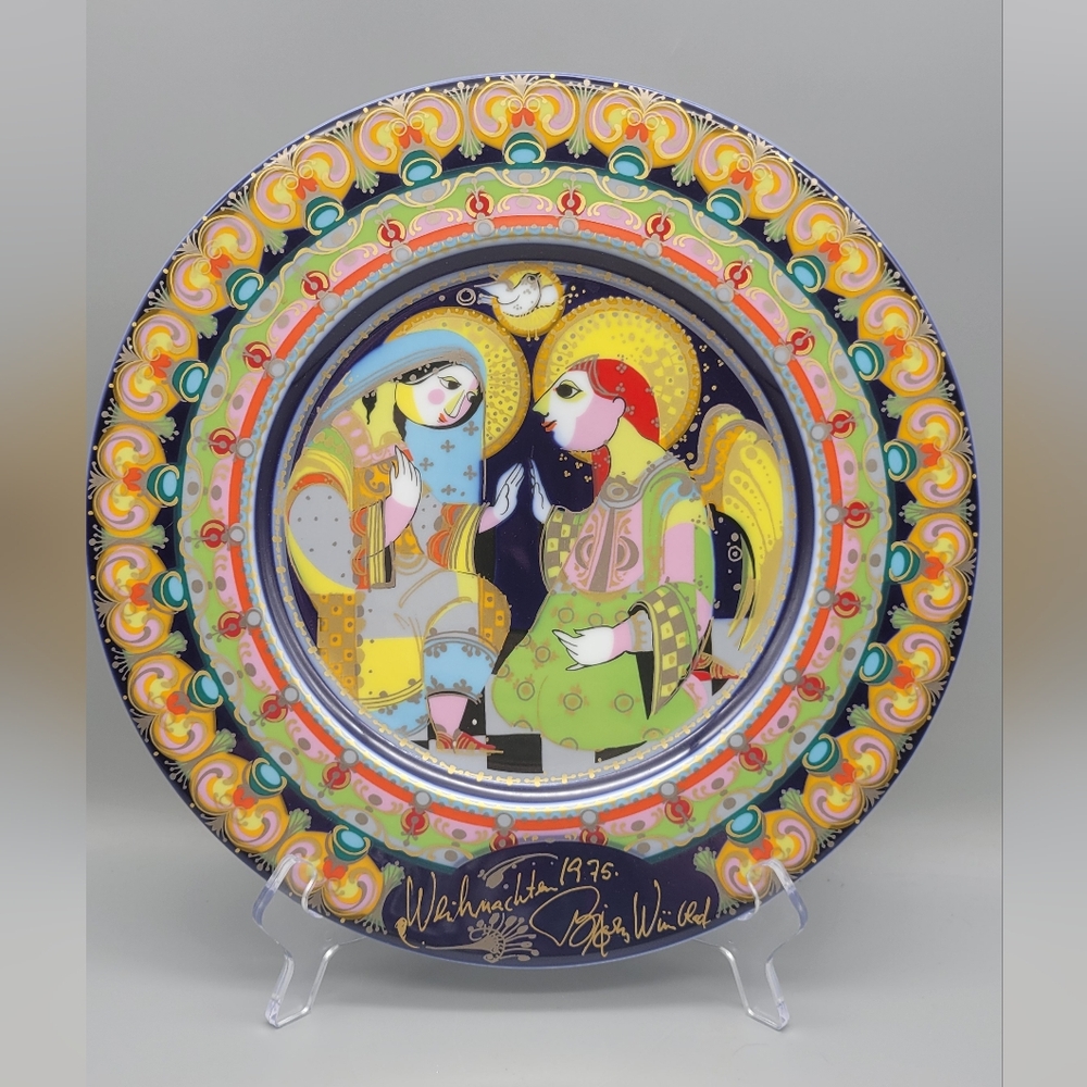 Bjorn Wiinblad Christmas Plate by Rosenthal - Continental 1975 The Annunciation
